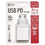 EMOS univerzális USB PD gyorstöltő adapter 1,5A-3A