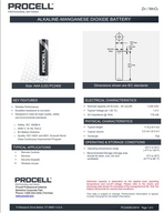 LR03 Duracell Procell alkáli mikro elem C10
